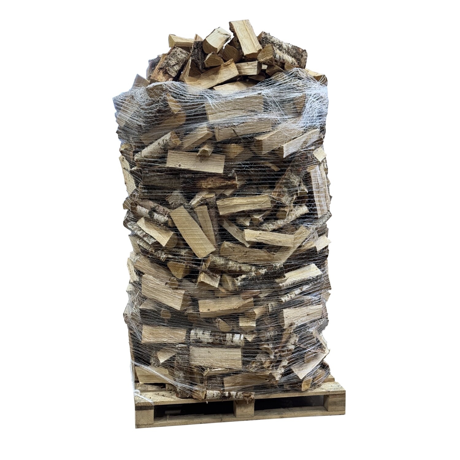 Ovntørret Birkebrænde på palle 2,0 kasserummeter inkl. levering