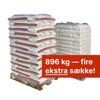 6 mm træpiller inkl. hjemmelevering 896 kg