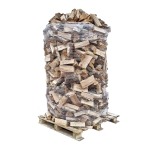 Ovntørret Birkebrænde 25 cm på palle 2,0 kasserummeter inkl. levering