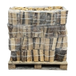 Tørt birkebrænde i bundter Stablet på palle – 1,2 m³